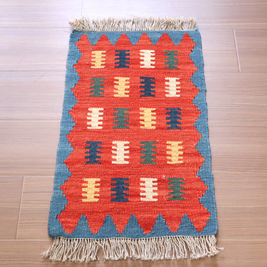 手織りキリム カシュカイ族 59x37cm ミニサイズ
