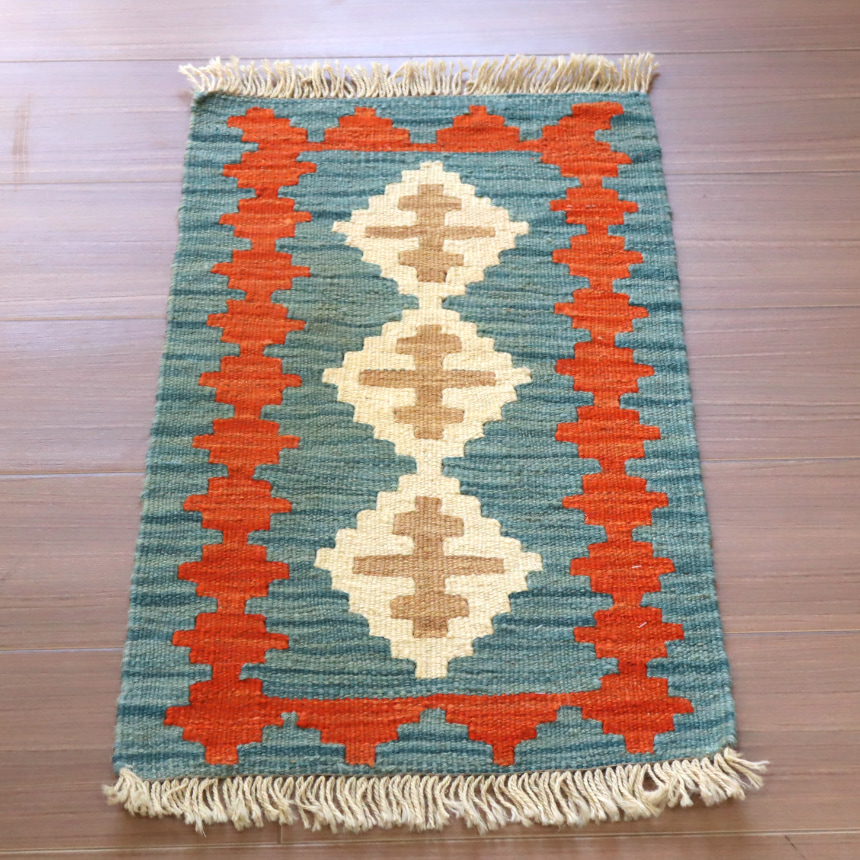 手織りキリム カシュカイ族 65x41cm ミニサイズ