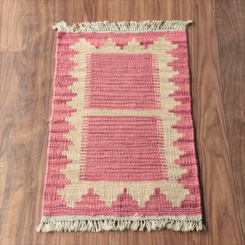 手織りキリム イラン南部シラーズ63×41cm ウール100% 一点もの