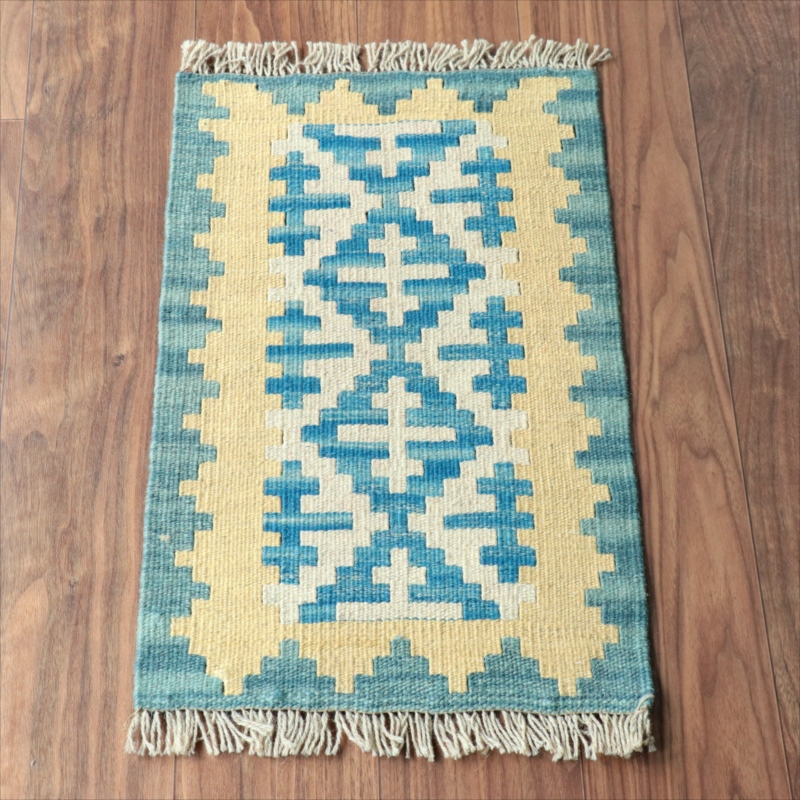 手織りキリム イラン南部シラーズ61×40cm ウール100% 一点もの