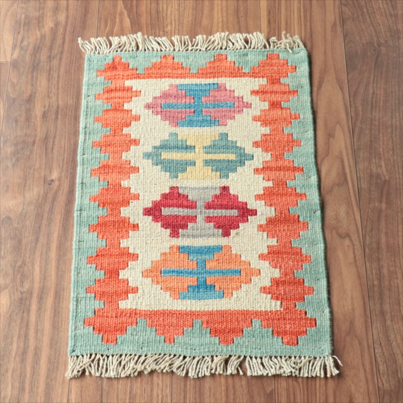 手織りキリム イラン南部シラーズ60×40cm ウール100% 一点もの