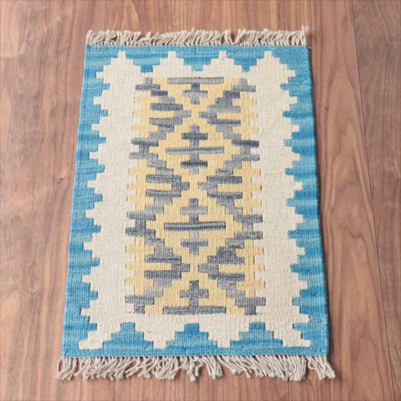 手織りキリム イラン南部シラーズ58×40cm ウール100% 一点もの