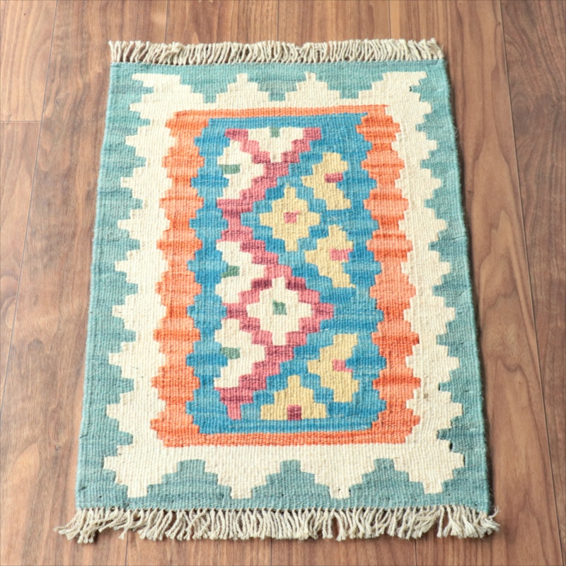 手織りキリム イラン南部シラーズ60×42cm ウール100% 一点もの