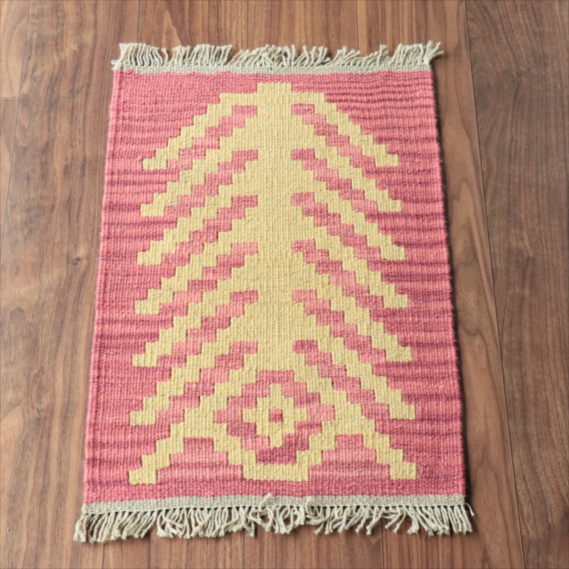 手織りキリム イラン南部シラーズ63×42cm ウール100% 一点もの