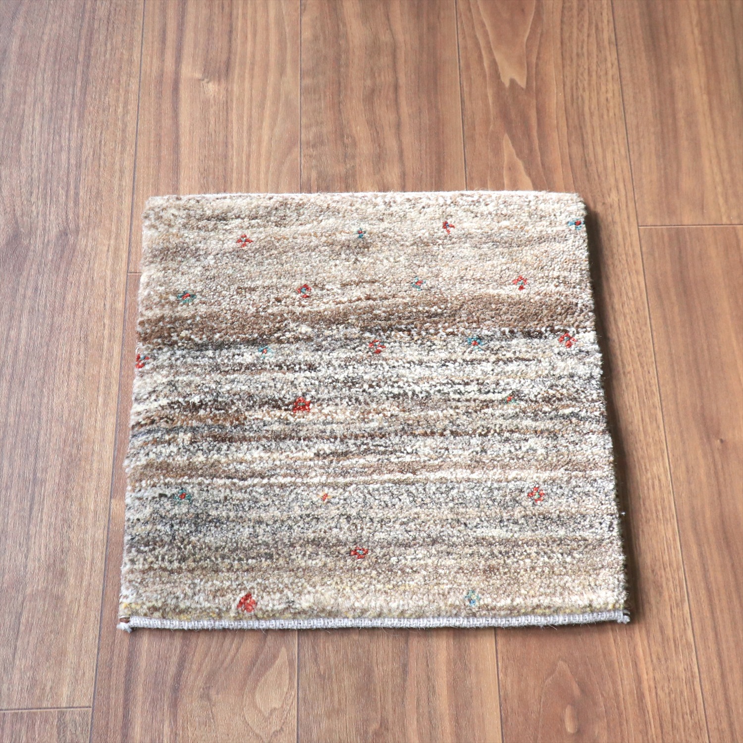 ギャッベ ノマド ミニギャッベ 42x40cm ナチュラルグレー