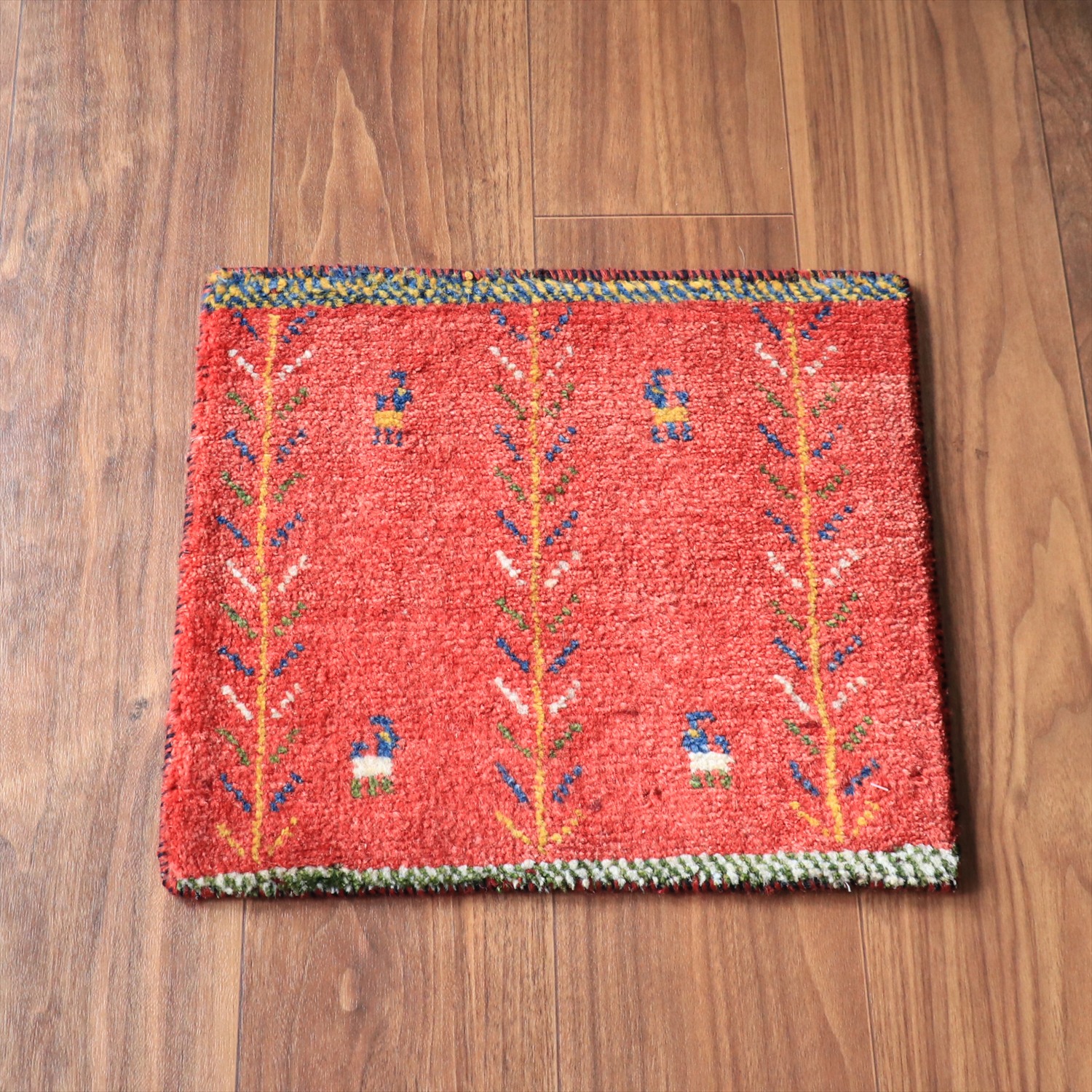 ギャッベ ノマド ミニギャッベ 36x40cm レッド　生命の木