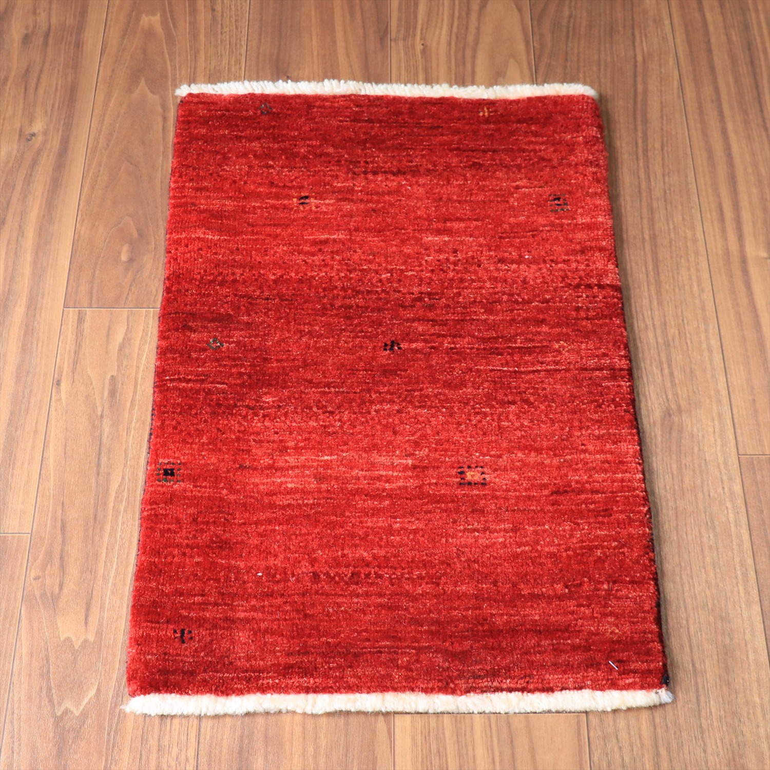 ロリアタシュ LoriAtash　手織りギャッベ 65x43cm シンプル　レッドグラデーション