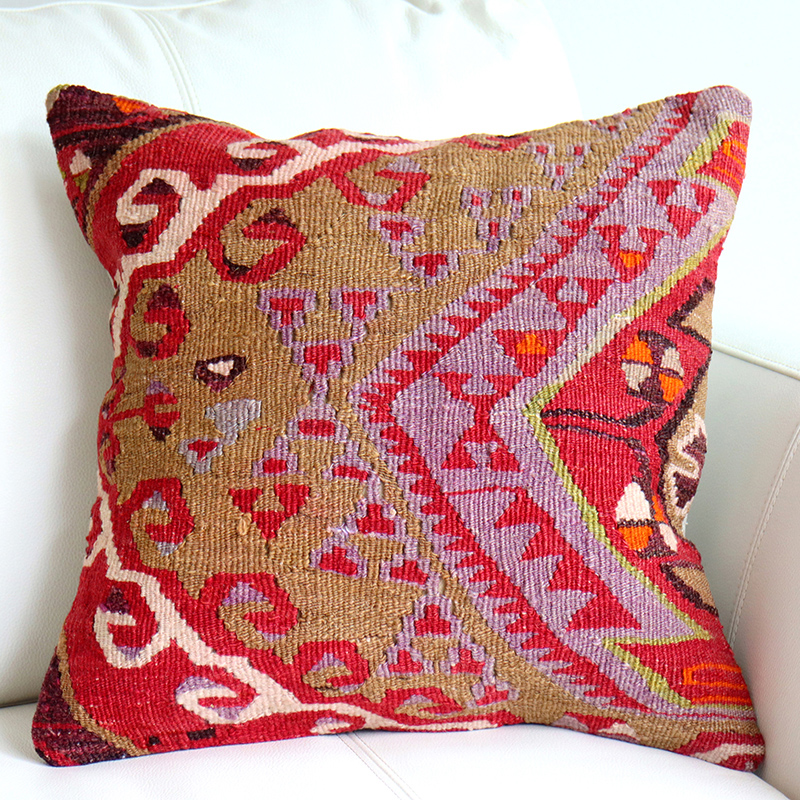 オールドキリムクッションカバー 40cm Old Kilim Cushion ドラゴンの白い爪