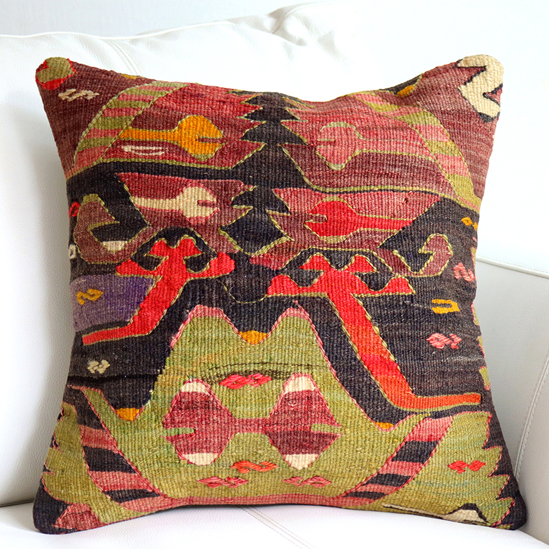 オールドキリムクッションカバー 40cm Old Kilim Cushion エミルダ(Emirdag)