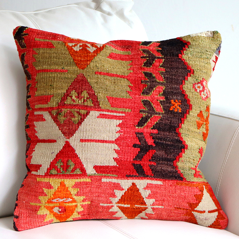 オールドキリムクッションカバー 40cm Old Kilim Cushion エミルダ(Emirdag)