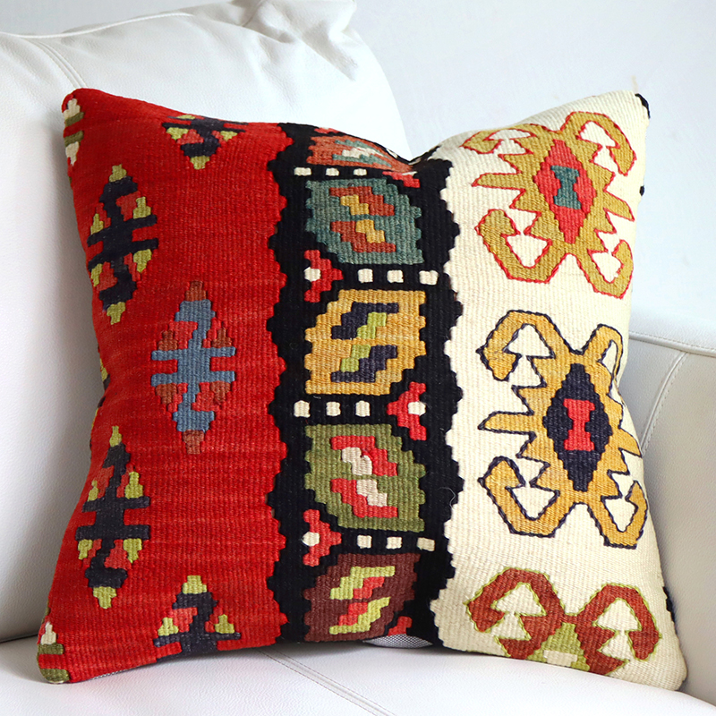オールドキリムクッションカバー 40cm Old Kilim Cushion シャルキョイ(Sarkoy)