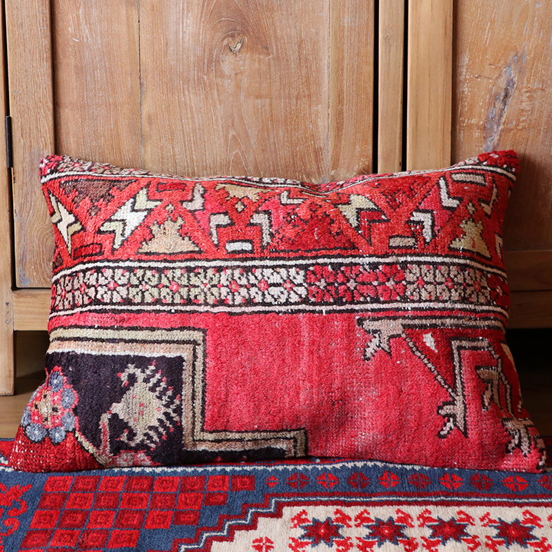 トライバルラグ クッションカバー 61×40cm コンヤ 長方形 ビッグピロー Lumbar Pillow