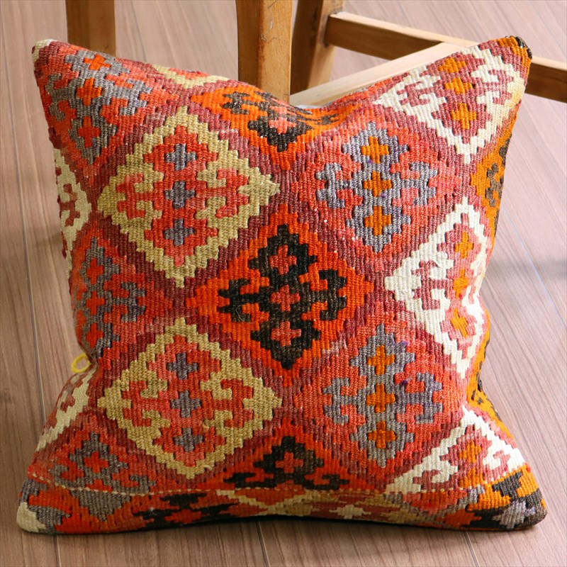 オールドキリム クッションカバー40×39cm コンヤ Old Kilim Cushion