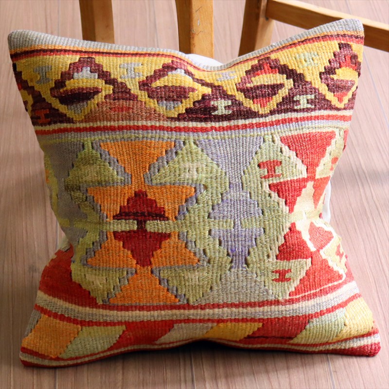 オールドキリム クッションカバー41×40cm コンヤ Old Kilim Cushion