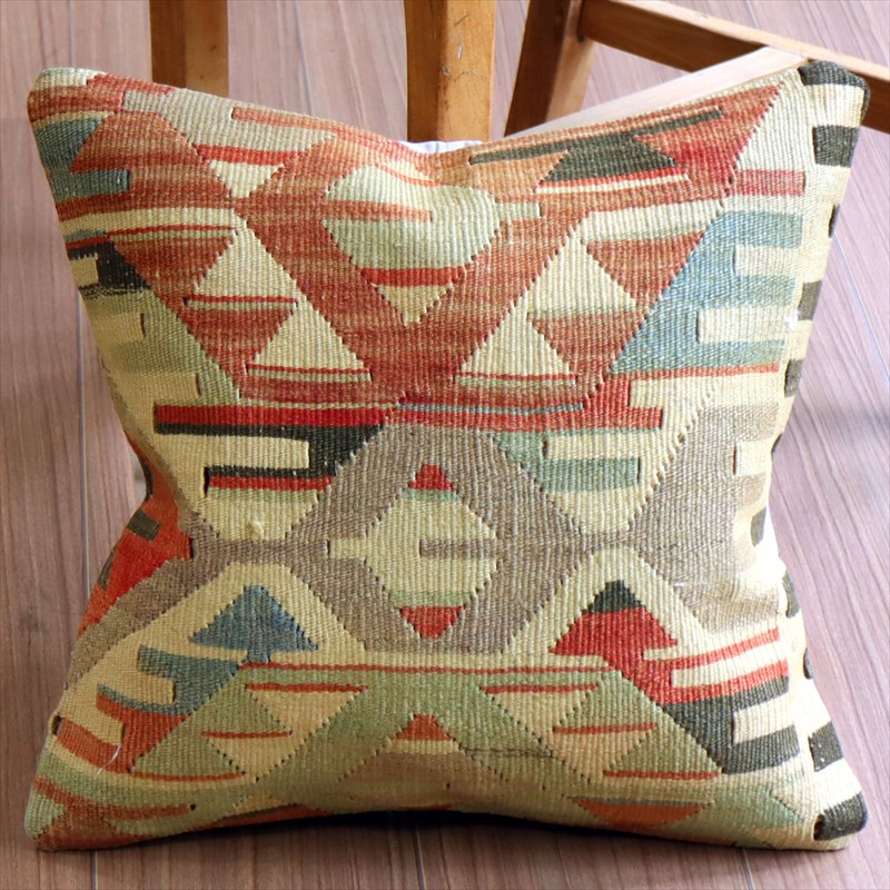 オールドキリム クッションカバー40×39cm エシュメ Old Kilim Cushion