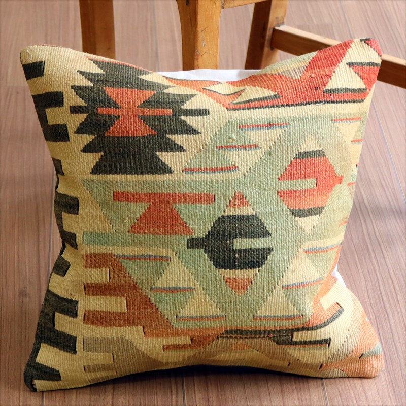 オールドキリム クッションカバー40×39cm エシュメ Old Kilim Cushion