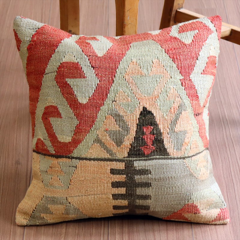 オールドキリム クッションカバー40×39cm エシュメ・ドラゴンの爪 Old Kilim Cushion