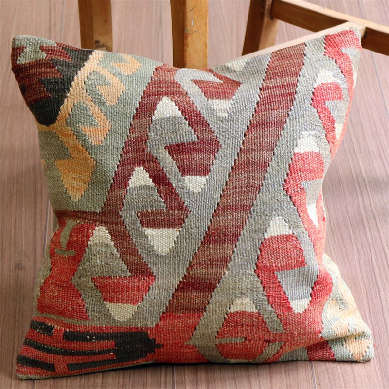 オールドキリム クッションカバー40×40cm エシュメ・ドラゴンの爪 Old Kilim Cushion