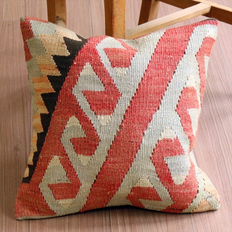 オールドキリム クッションカバー40×39cm エシュメ・ドラゴンの爪 Old Kilim Cushion