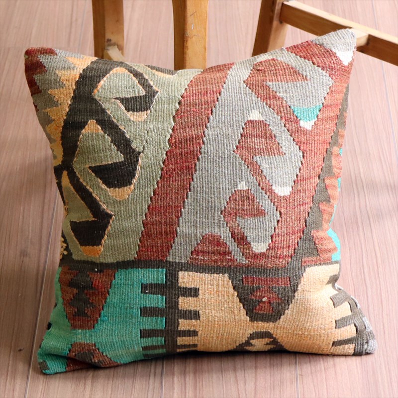 オールドキリム クッションカバー40×39cm エシュメ・ドラゴンの爪 Old Kilim Cushion