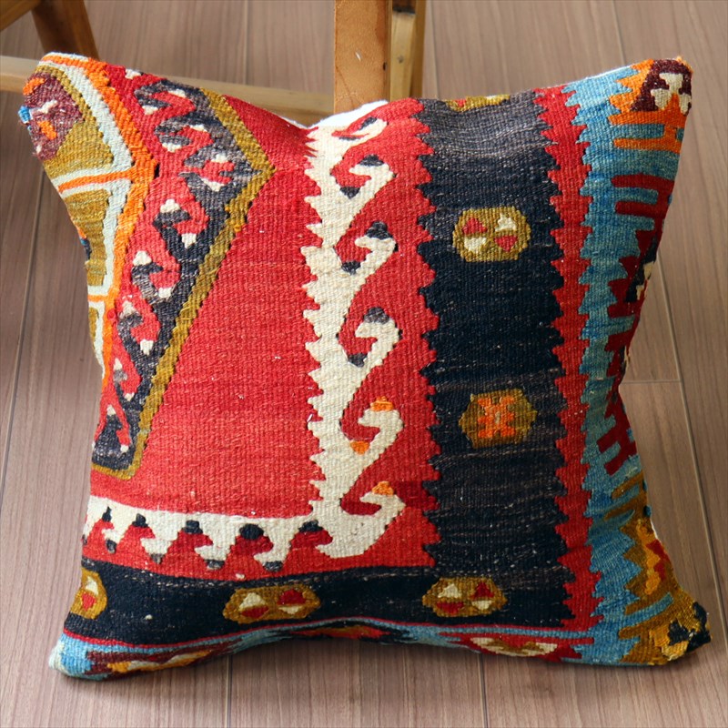 オールドキリム クッションカバー41×40cm シワス・シャルキュスラ Old Kilim Cushion