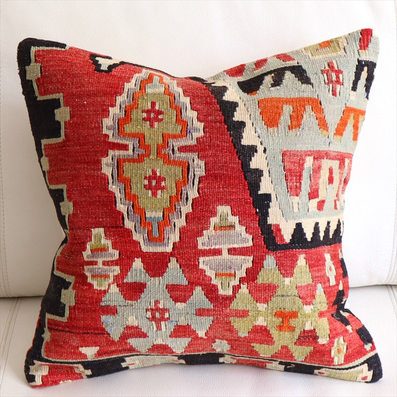 オールドキリム クッションカバー40×40cm エシュメ  Old Kilim Cushion