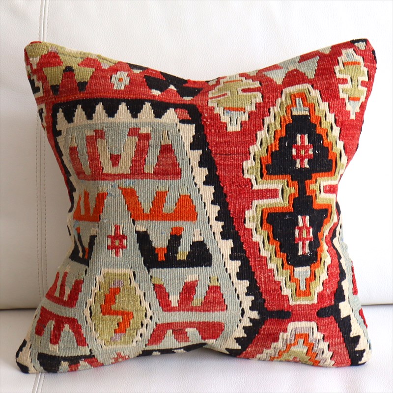 オールドキリム クッションカバー40×40cm エシュメ  Old Kilim Cushion